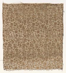 Textile Fragment, 1800s. Creator: Unknown