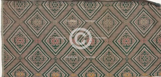 Textile Fragment, 1800s. Creator: Unknown.