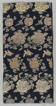 Textile Fragment, 1800s. Creator: Unknown