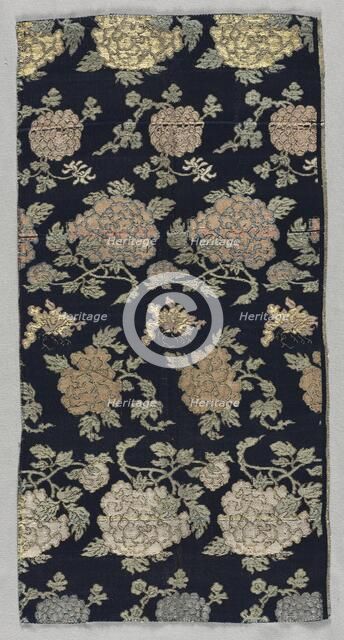 Textile Fragment, 1800s. Creator: Unknown.