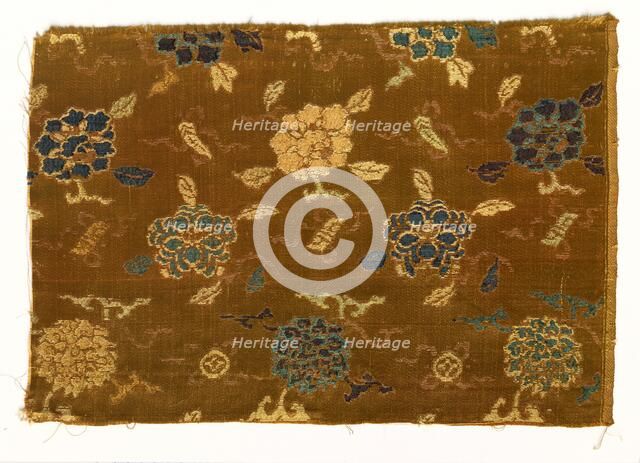 Textile Fragment, 1800s. Creator: Unknown.