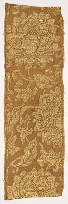 Textile Fragment, 1800s. Creator: Unknown