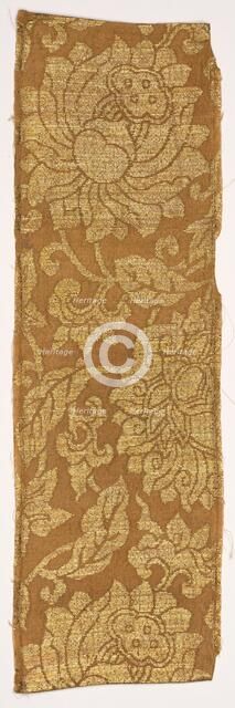 Textile Fragment, 1800s. Creator: Unknown.