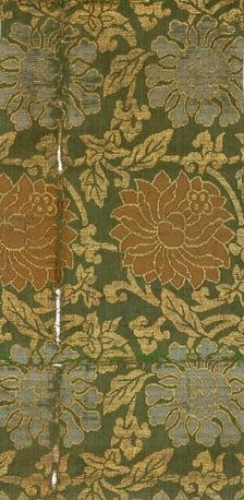 Textile Fragment, 1800s. Creator: Unknown