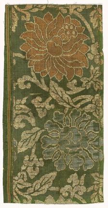 Textile Fragment, 1800s. Creator: Unknown