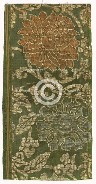 Textile Fragment, 1800s. Creator: Unknown.