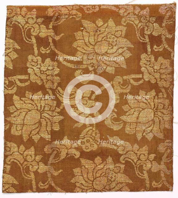 Textile Fragment, 1800s. Creator: Unknown.