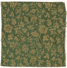 Textile Fragment, 1800s. Creator: Unknown