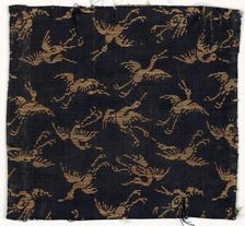 Textile Fragment, 1800s. Creator: Unknown