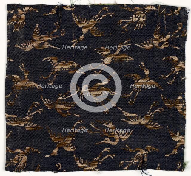 Textile Fragment, 1800s. Creator: Unknown.