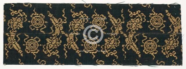 Textile Fragment, 1800s. Creator: Unknown.