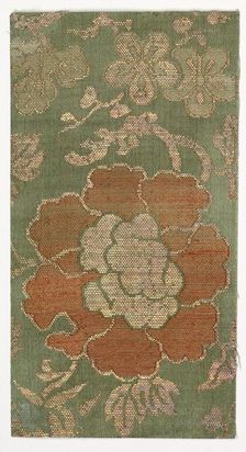 Textile Fragment, 1800s. Creator: Unknown