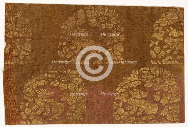Textile Fragment, 1800s. Creator: Unknown.