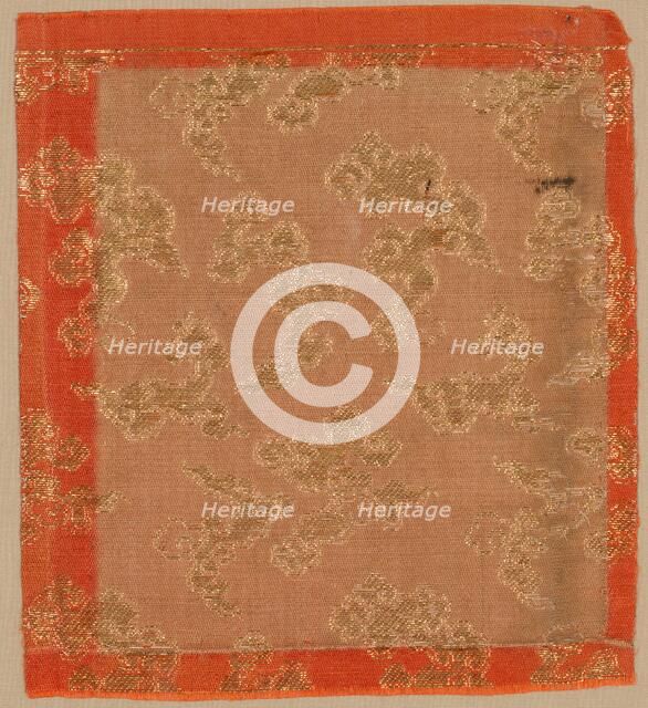 Textile Fragment, 1800s. Creator: Unknown.
