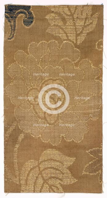 Textile Fragment, 1800s. Creator: Unknown.