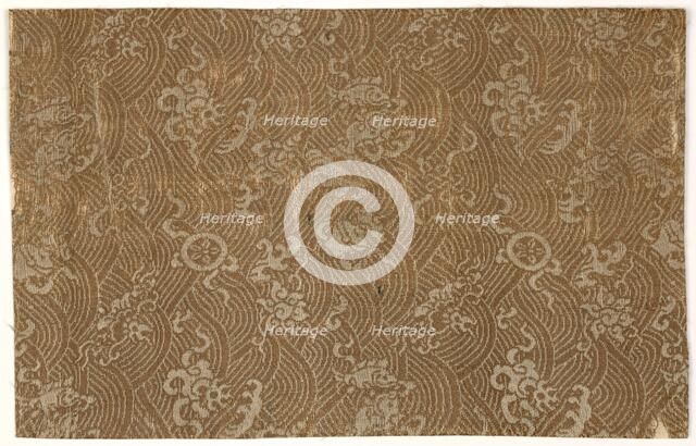 Textile Fragment, 1800s. Creator: Unknown.