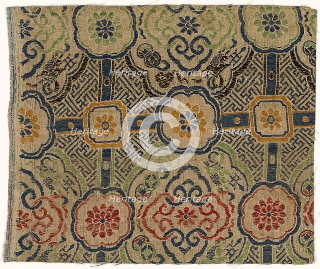 Textile Fragment, 1800s. Creator: Unknown.