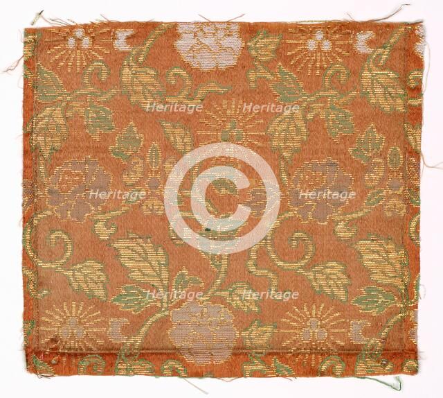 Textile Fragment, 1800s. Creator: Unknown.