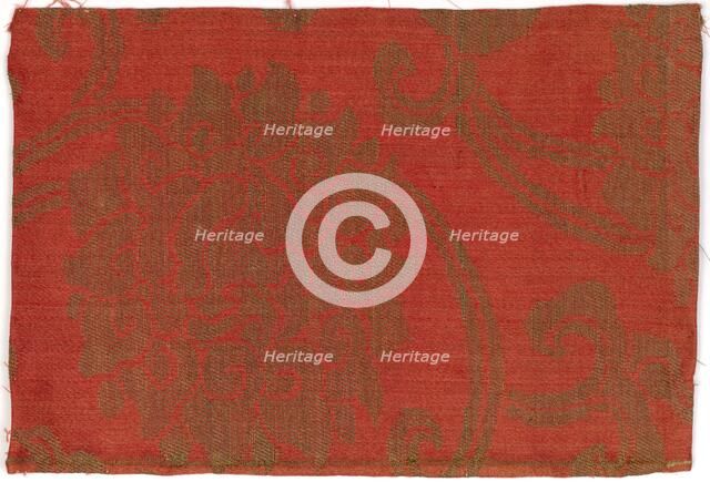 Textile Fragment, 1800s. Creator: Unknown.