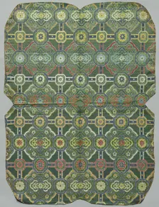 Textile Fragment, 1800s. Creator: Unknown