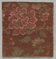 Textile Fragment, 1800s. Creator: Unknown