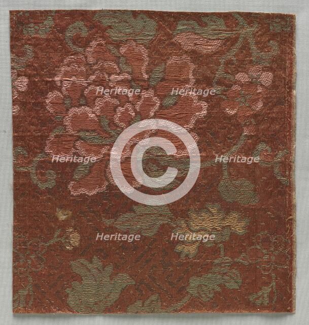 Textile Fragment, 1800s. Creator: Unknown.