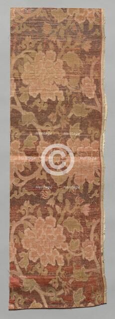 Textile Fragment, 1800s. Creator: Unknown.