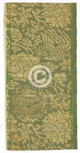 Textile Fragment, 1800s. Creator: Unknown.