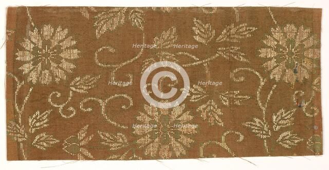 Textile Fragment, 1800s. Creator: Unknown.