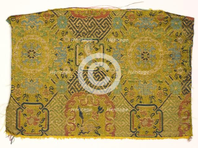 Textile Fragment, 1800s. Creator: Unknown.