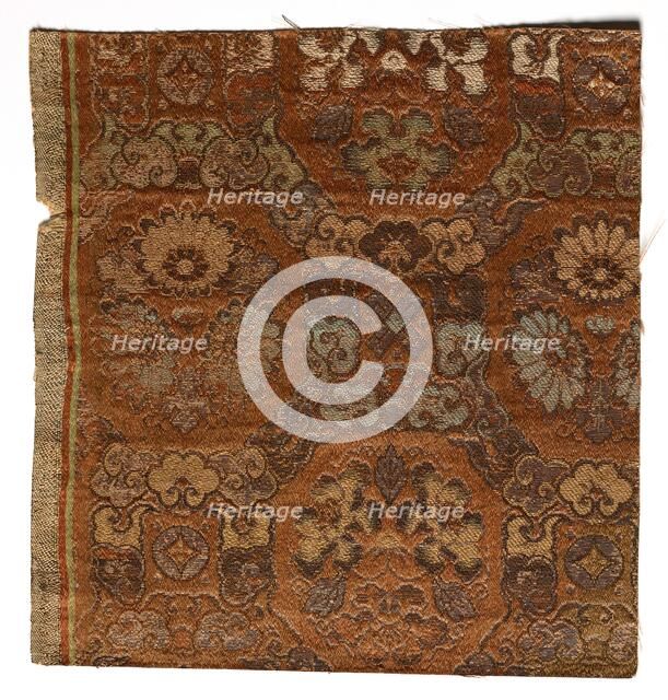 Textile Fragment, 1800s. Creator: Unknown.