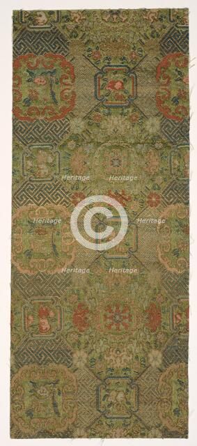 Textile Fragment, 1800s. Creator: Unknown.