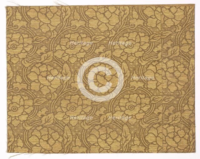 Textile Fragment, 1800s. Creator: Unknown.