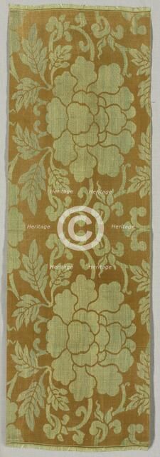 Textile Fragment, 1800s. Creator: Unknown.