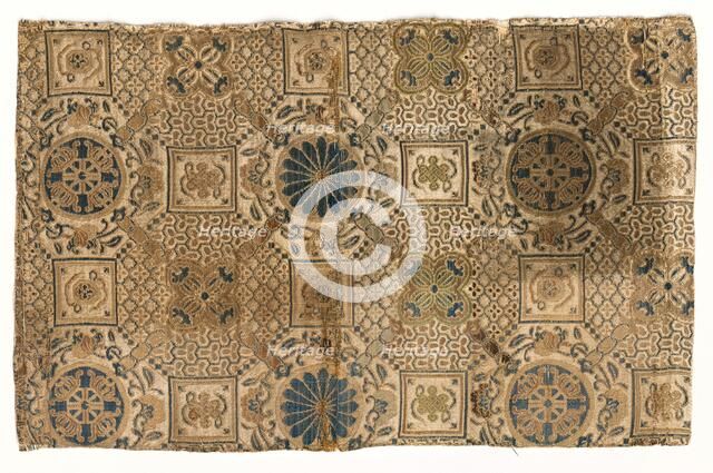 Textile Fragment, 1800s. Creator: Unknown.
