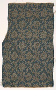 Textile Fragment, 1800s. Creator: Unknown