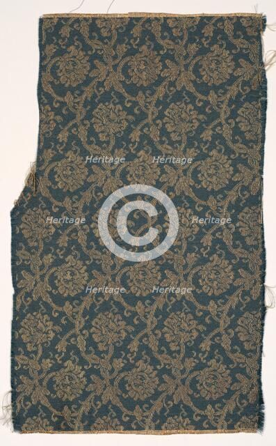 Textile Fragment, 1800s. Creator: Unknown.