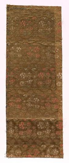 Textile Fragment, 1800s. Creator: Unknown