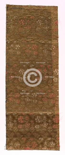 Textile Fragment, 1800s. Creator: Unknown.