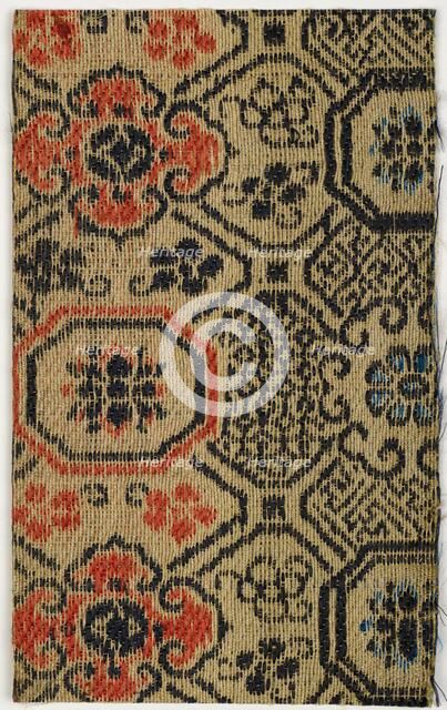 Textile Fragment, 1800s-early 1900s. Creator: Unknown.
