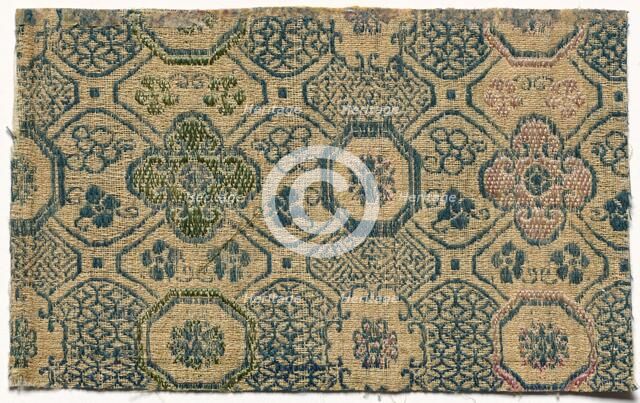Textile Fragment, 1800s - early 1900s. Creator: Unknown.