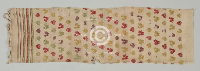 Textile Fragment, 19th century. Creator: Unknown.