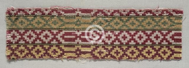 Textile Fragment, 19th century. Creator: Unknown.
