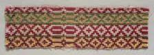 Textile Fragment, 19th century. Creator: Unknown