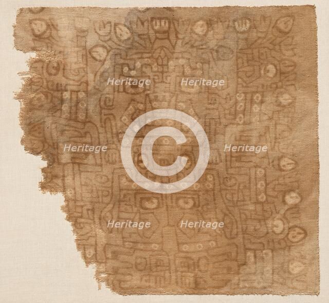 Textile Fragment with Cotton Goddess, 800 - 500 BC. Creator: Unknown.