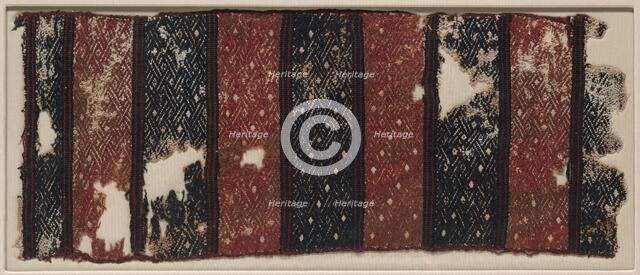 Textile Fragment with Interlace Pattern, 700-400 BC. Creator: Unknown.