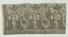 Textile Fragment with the Annunciation, 1370-1400. Creator: Unknown