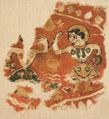 Textile Fragment, Byzantine, 7th-8th century. Creator: Unknown