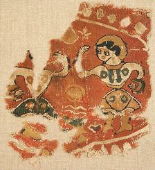 Textile Fragment, Byzantine, 7th-8th century. Creator: Unknown