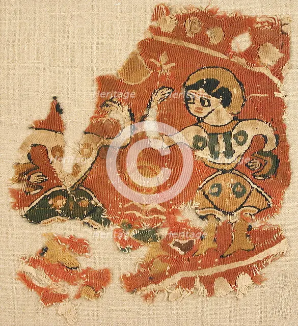 Textile Fragment, Byzantine, 7th-8th century. Creator: Unknown.